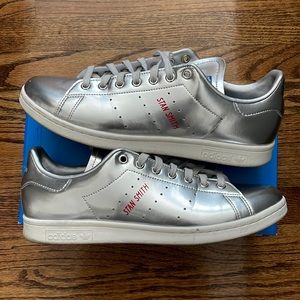 Adidas Stan Smith Silver Metallic Size 10.5
